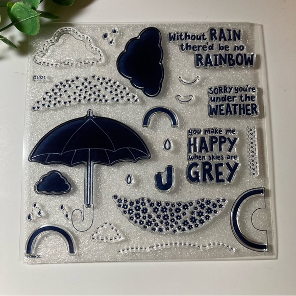 CTMH • “When Skies are Grey” Clear Stamp and Die Set - Picture 3 of 8